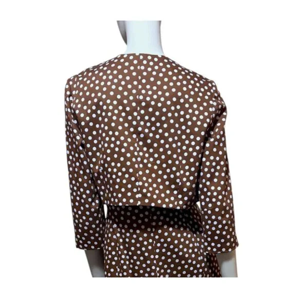 Vintage Talbots Bolero 8 Jacket Cropped Polka Dot Old Hollywood Rockabilly - Picture 5 of 7